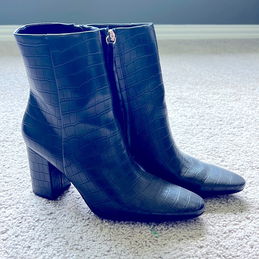 H&M Black Croc Boots US 9 EU 40